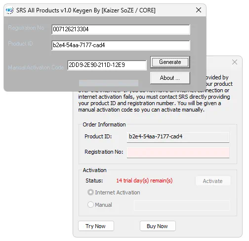 Активация SRS Audio Sandbox