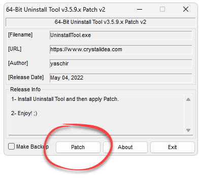 Активация Uninstall Tool