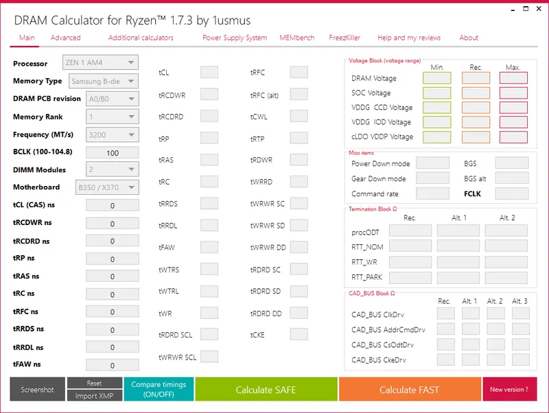 DRAM Calculator for Ryzen