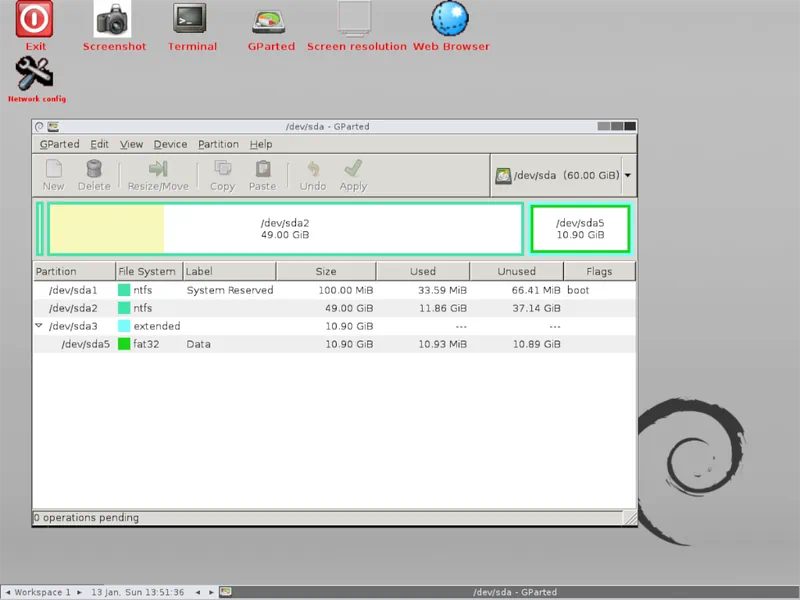 GParted LiveCD