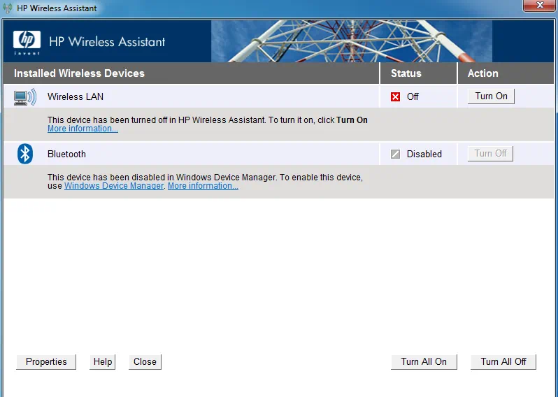HP Wireless Assistant