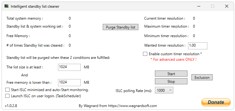 Intelligent Standby List Cleaner (islc)