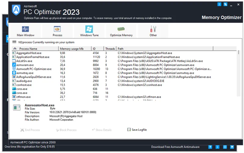 Работа с Asmwsoft Pc Optimizer