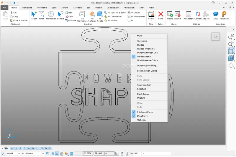 Работа с Autodesk PowerShape
