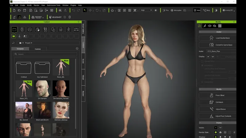 Работа с Character Creator