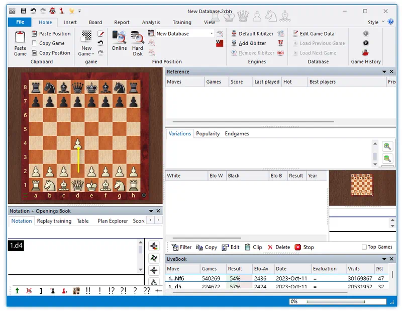 Работа с Chessbase