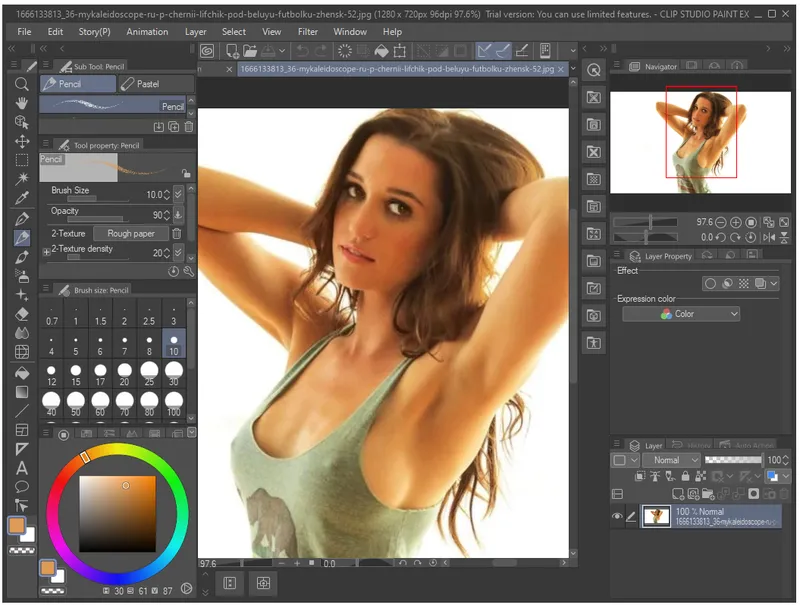 Работа с Clip Studio Paint Ex