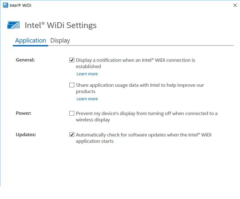 Работа с Intel Wireless Display