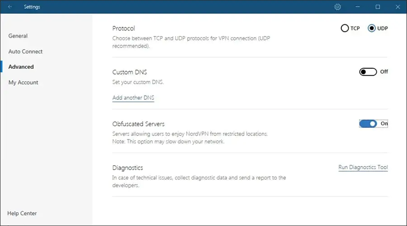 Работа с NordVPN