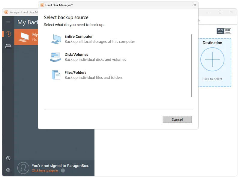Работа с Paragon Hard Disk Manager