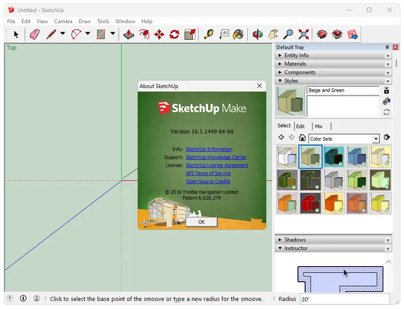 Работа с SketchUp Make