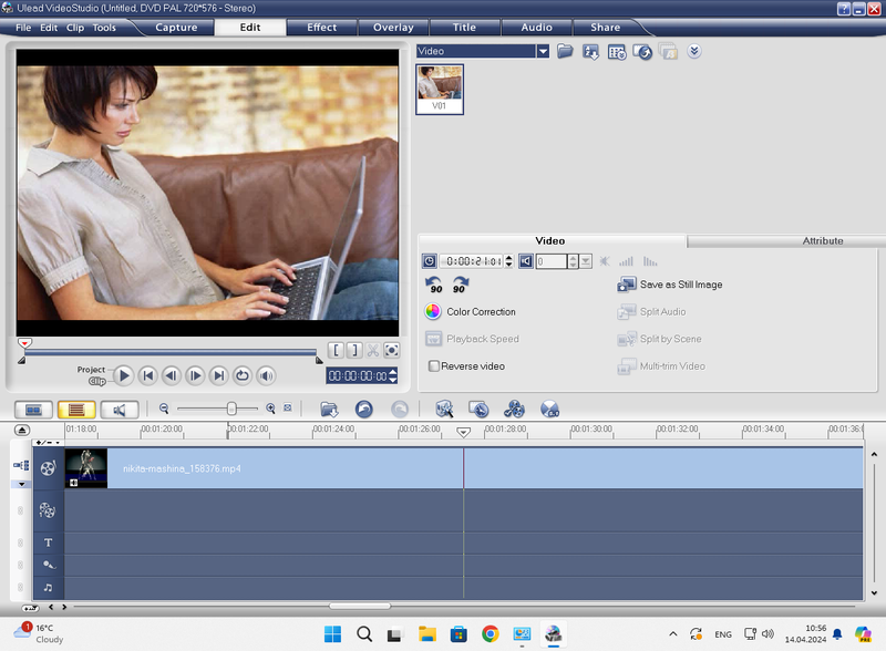 Работа с Ulead Videostudio