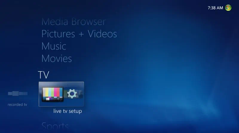 Работа с Window Media Center