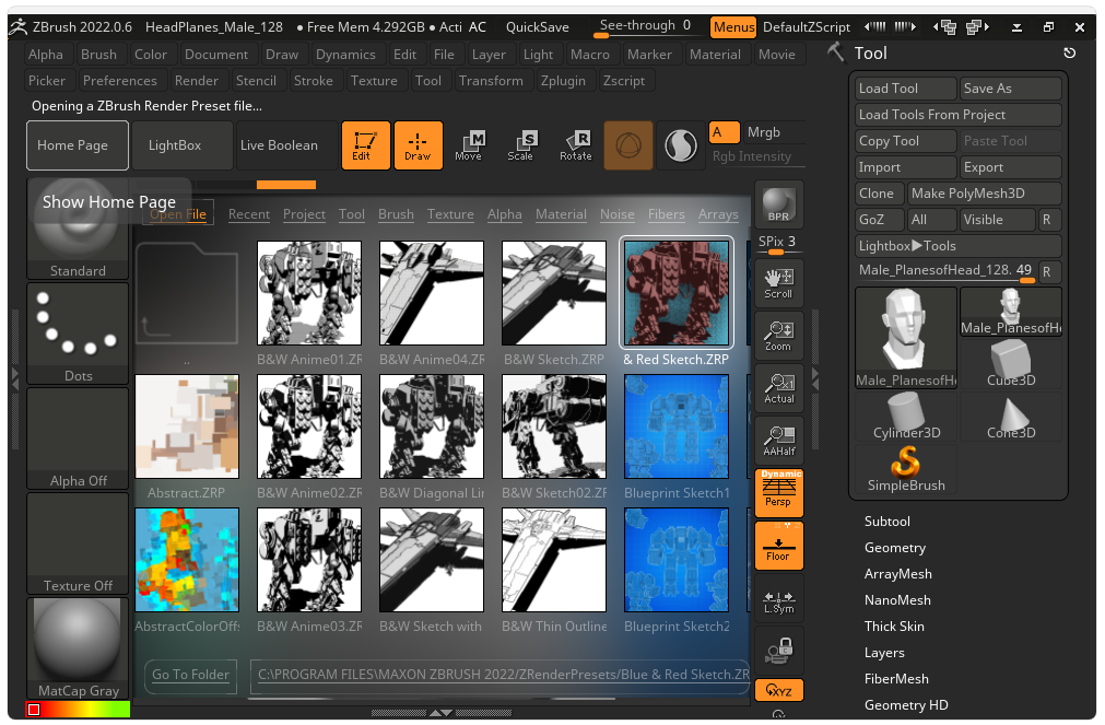Работа с ZBrush