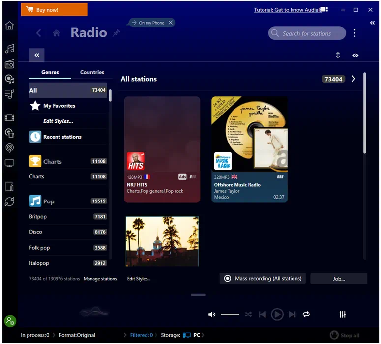 Радио в Audials One