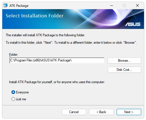 Установка Asus Atk Package
