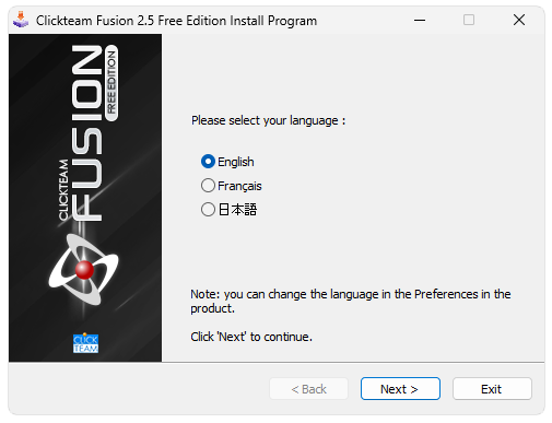Установка Clickteam Fusion