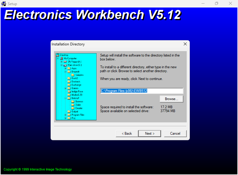 Установка Electronics Workbench