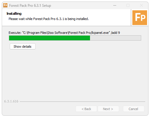 Установка Forest Pack