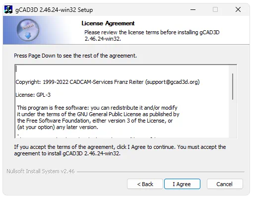 Установка gCAD3D