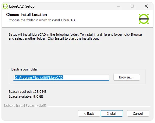 Установка LibreCAD