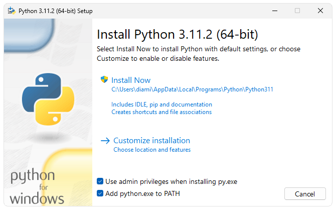Установка Python