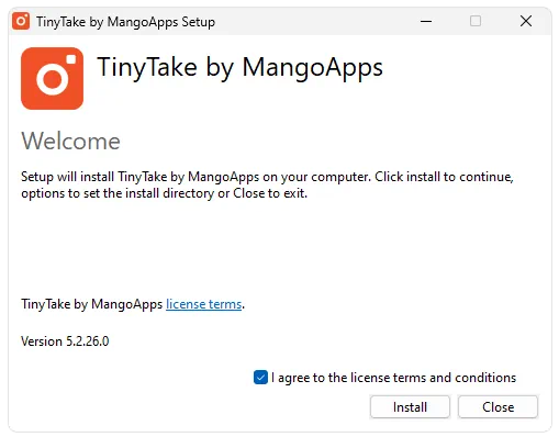 Установка TinyTake