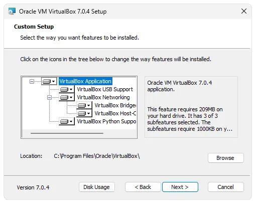 Установка VirtualBox