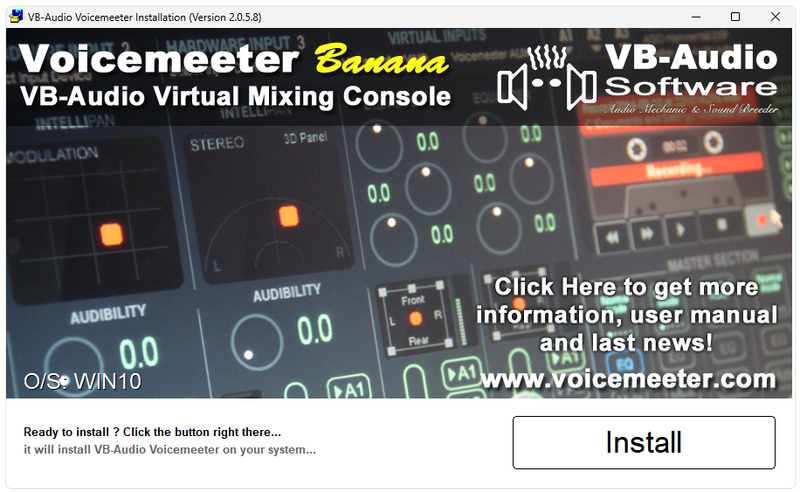 Установка Voicemeeter Banana
