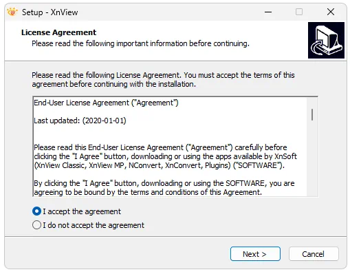 Установка Xnview